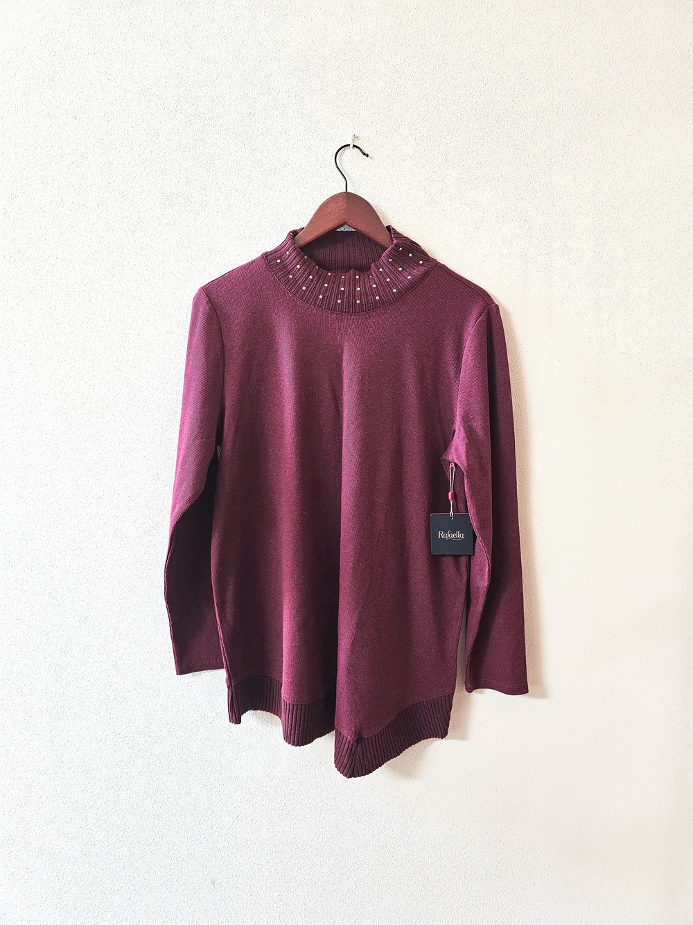Rafaella Ribbed Mock Neck Sweater